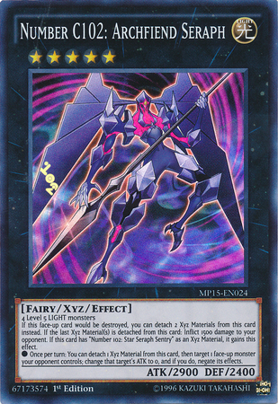 Number C102: Archfiend Seraph [MP15-EN024] Super Rare | Clutch Gaming