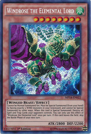 Windrose the Elemental Lord [MP14-EN022] Secret Rare | Clutch Gaming