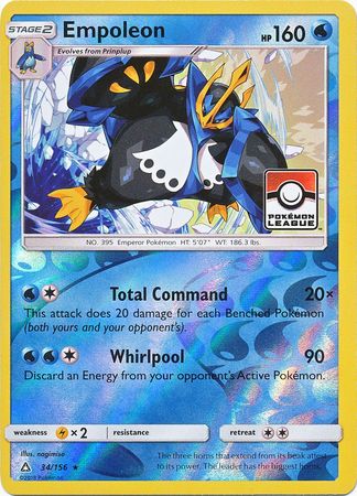 Empoleon (34/156) (League Promo) [Sun & Moon: Ultra Prism] | Clutch Gaming