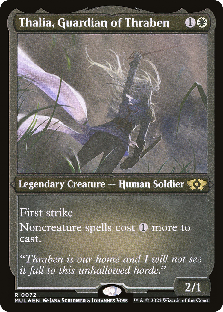 Thalia, Guardian of Thraben (Foil Etched) [Multiverse Legends] | Clutch Gaming