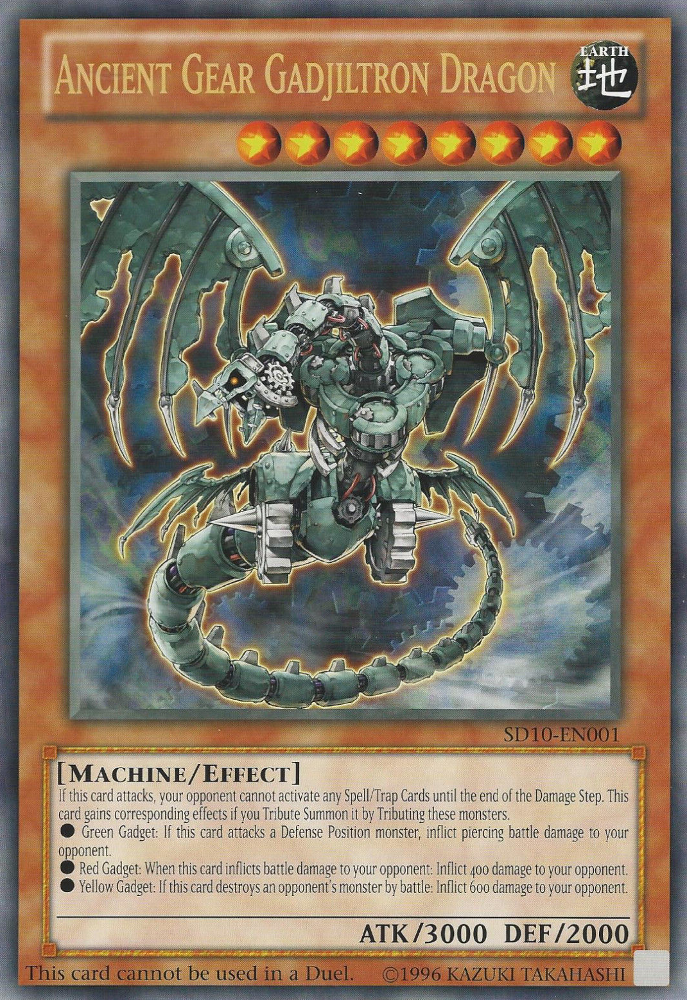 Ancient Gear Gadjiltron Dragon (Oversized) (Machine Madness) [SD10-EN001] Promo | Clutch Gaming