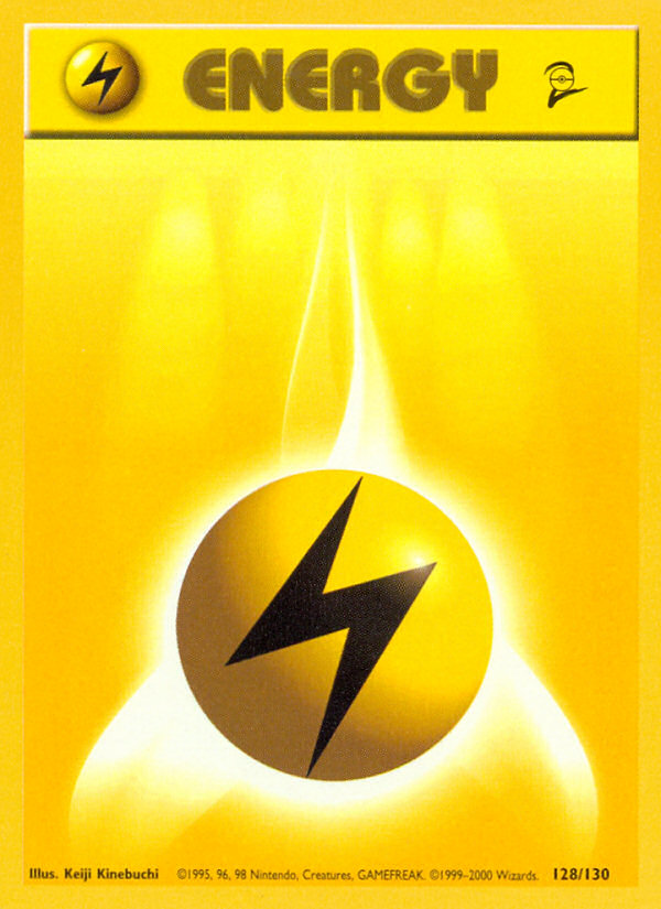 Lightning Energy (128/130) [Base Set 2] | Clutch Gaming