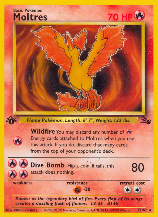 Moltres (27/62) [Fossil 1st Edition] | Clutch Gaming