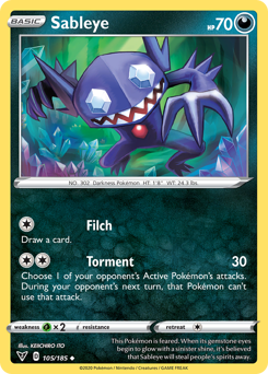 Sableye (105/185) [Sword & Shield: Vivid Voltage] | Clutch Gaming