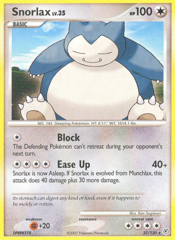 Snorlax (37/130) [Diamond & Pearl: Base Set] | Clutch Gaming