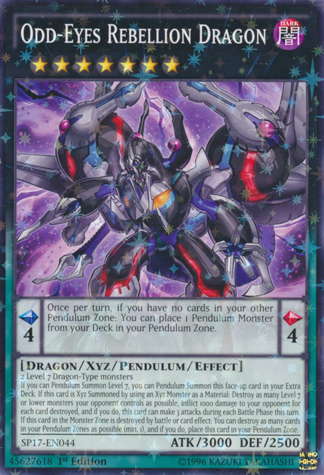 Odd-Eyes Rebellion Dragon [SP17-EN044] Starfoil Rare | Clutch Gaming