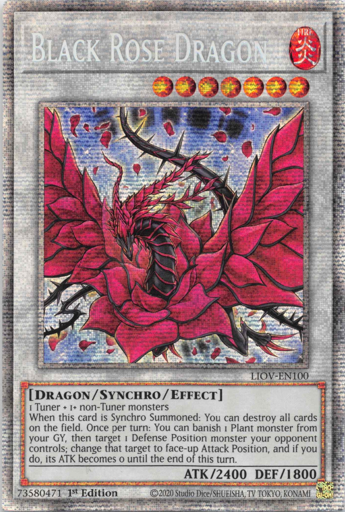 Black Rose Dragon [LIOV-EN100] Starlight Rare | Clutch Gaming