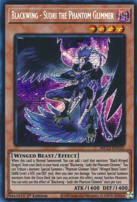 Blackwing - Sudri the Phantom Glimmer [MP23-EN155] Prismatic Secret Rare | Clutch Gaming