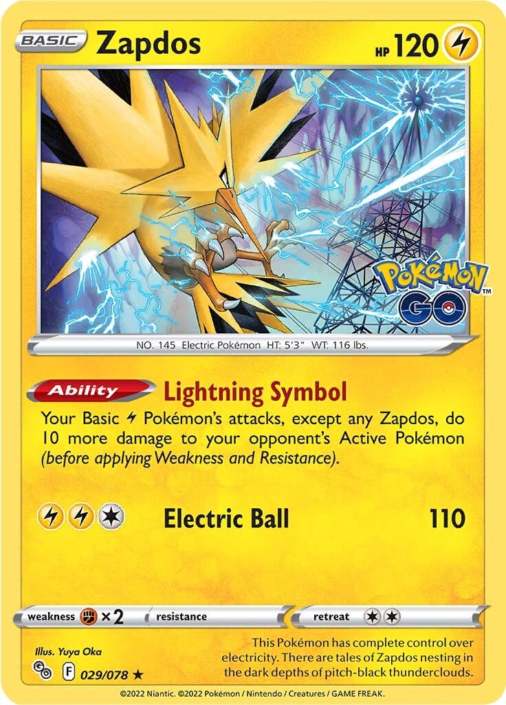 Zapdos (029/078) [Pokémon GO] | Clutch Gaming