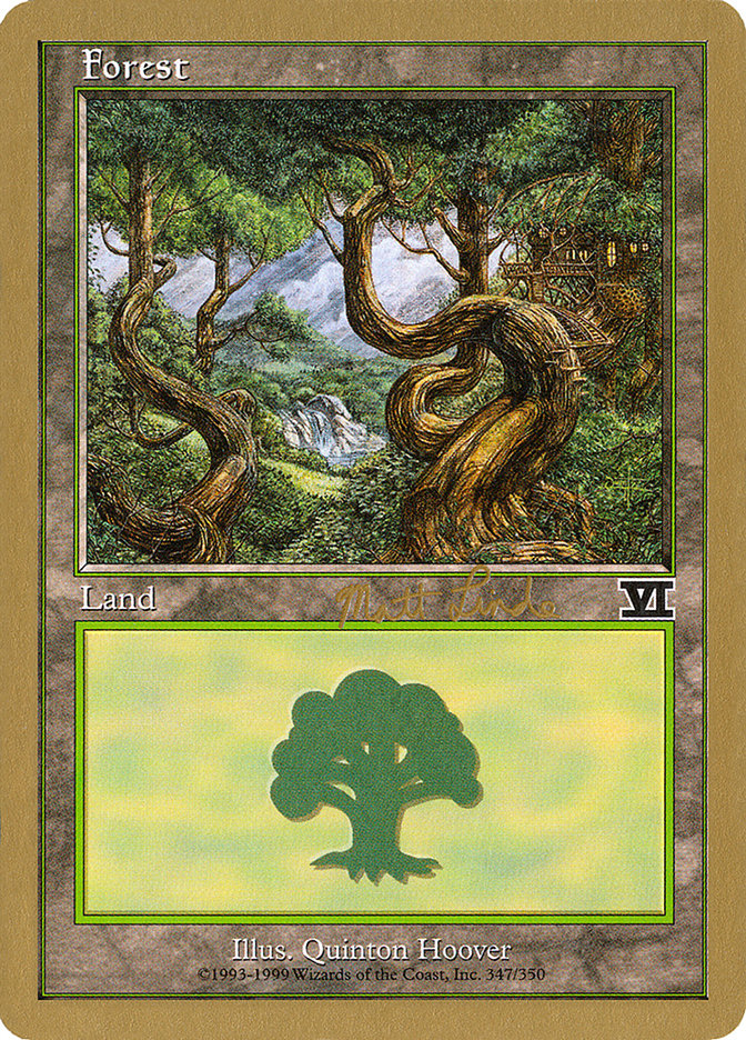 Forest (ml347b) (Matt Linde) [World Championship Decks 1999] | Clutch Gaming