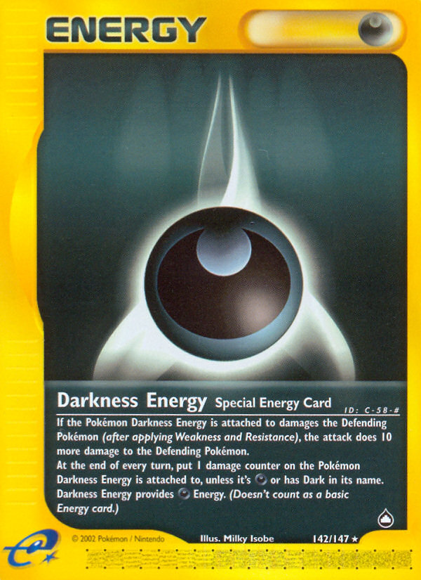 Darkness Energy (142/147) [Aquapolis] | Clutch Gaming