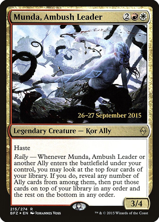 Munda, Ambush Leader [Battle for Zendikar Prerelease Promos] | Clutch Gaming