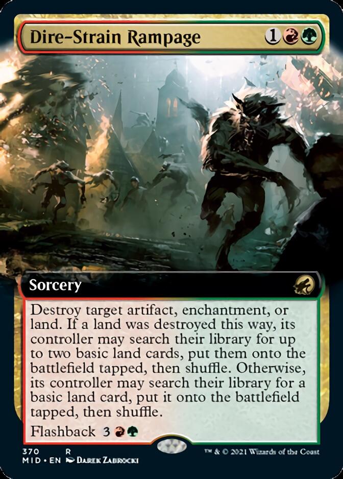 Dire-Strain Rampage (Extended Art) [Innistrad: Midnight Hunt] | Clutch Gaming