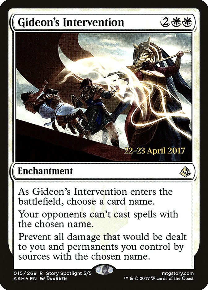 Gideon's Intervention [Amonkhet Prerelease Promos] | Clutch Gaming