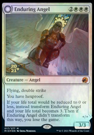 Enduring Angel // Angelic Enforcer [Innistrad: Midnight Hunt Prerelease Promos] | Clutch Gaming