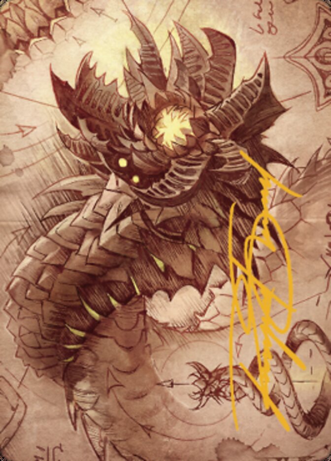 Wurmcoil Engine Art Card (Gold-Stamped Signature) [The Brothers' War Art Series] | Clutch Gaming