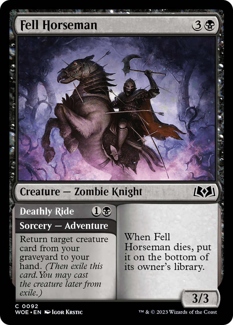 Fell Horseman // Deathly Ride [Wilds of Eldraine] | Clutch Gaming