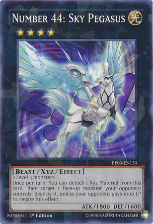 Number 44: Sky Pegasus [BP03-EN130] Shatterfoil Rare | Clutch Gaming