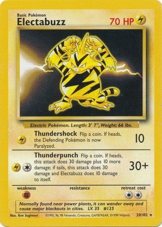 Electabuzz (20/102) [Base Set Unlimited] | Clutch Gaming