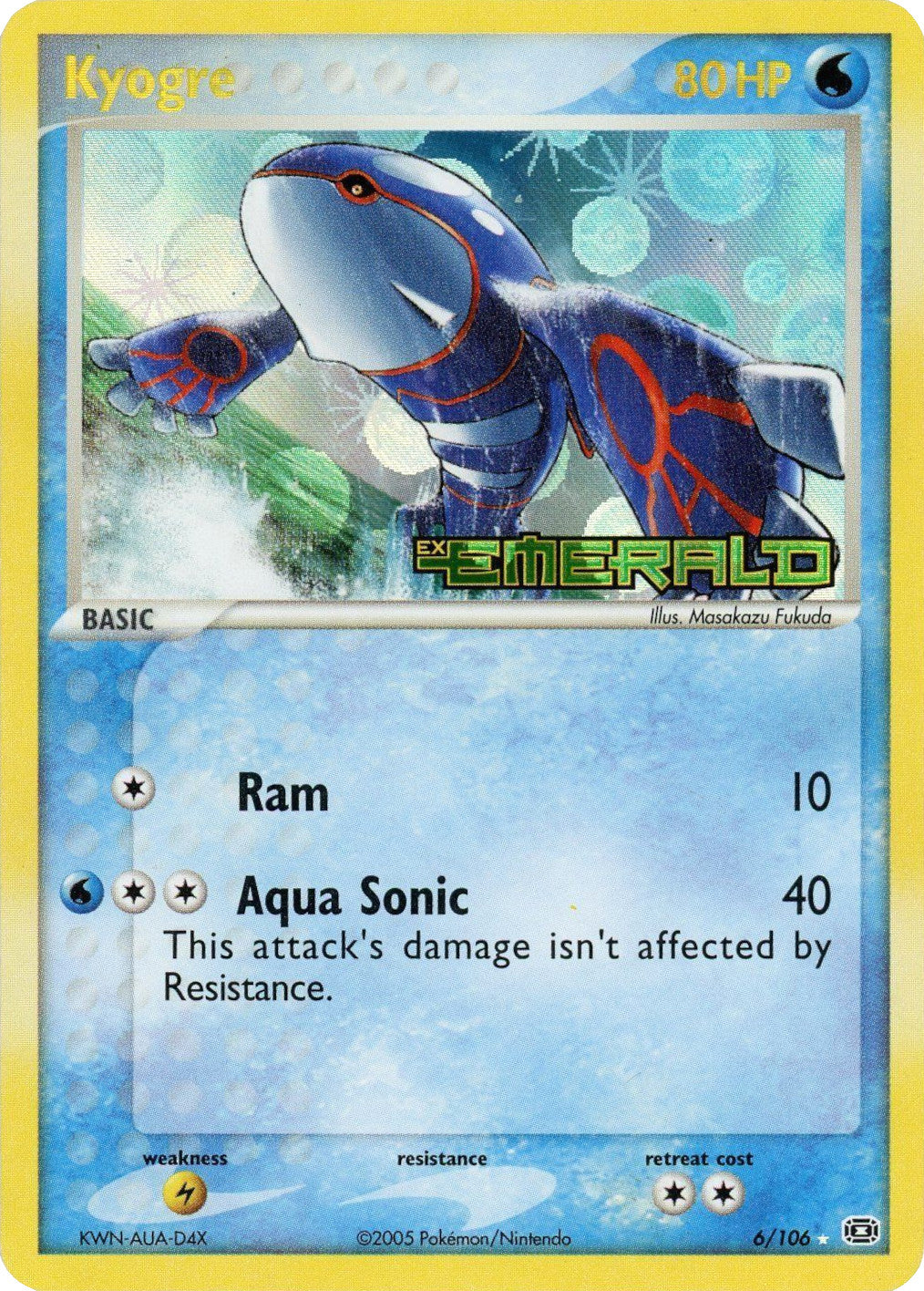 Kyogre (6/106) (Stamped) [EX: Emerald] | Clutch Gaming