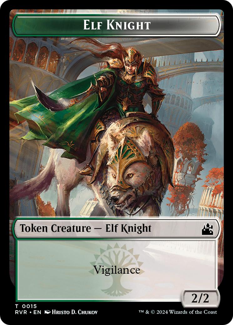 Elf Knight Token [Ravnica Remastered Tokens] | Clutch Gaming