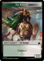 Elf Knight // Goblin (0009) Double-Sided Token [Ravnica Remastered Tokens] | Clutch Gaming