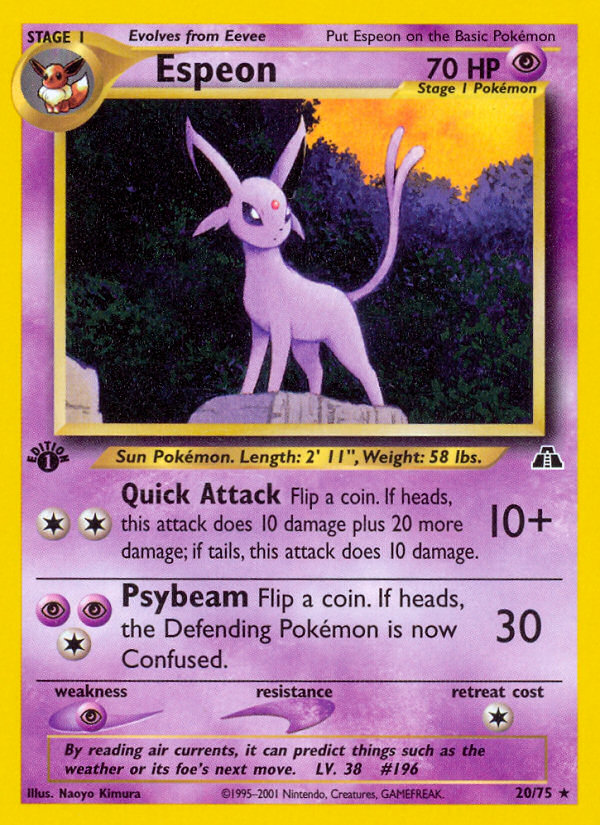 Espeon (20/75) [Neo Discovery 1st Edition] | Clutch Gaming