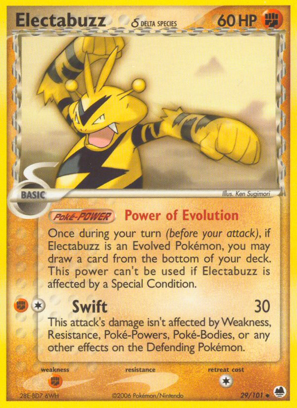 Electabuzz (29/101) (Delta Species) [EX: Dragon Frontiers] | Clutch Gaming