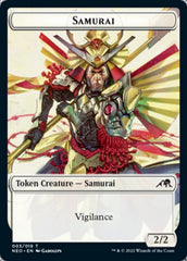 Samurai // Treasure Double-Sided Token [Kamigawa: Neon Dynasty Tokens] | Clutch Gaming