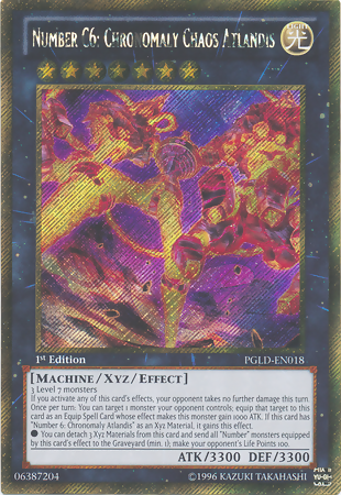 Number C6: Chronomaly Chaos Atlandis [PGLD-EN018] Gold Secret Rare | Clutch Gaming