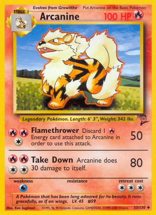 Arcanine (33/130) [Base Set 2] | Clutch Gaming