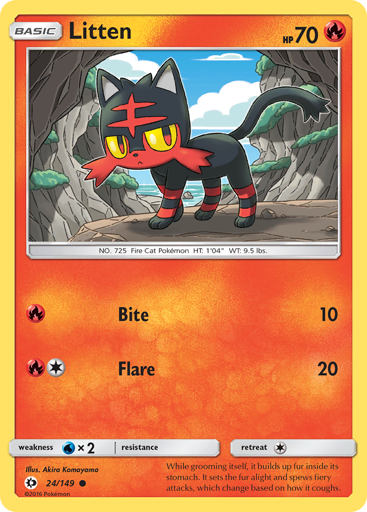 Litten (24/149) [Sun & Moon: Base Set] | Clutch Gaming