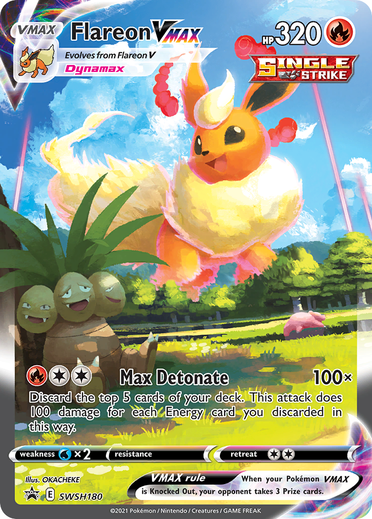 Flareon VMAX (SWSH180) (Jumbo Card) [Sword & Shield: Black Star Promos] | Clutch Gaming