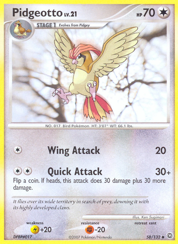 Pidgeotto (58/132) [Diamond & Pearl: Secret Wonders] | Clutch Gaming