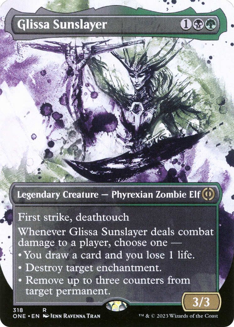 Glissa Sunslayer (Borderless Ichor) [Phyrexia: All Will Be One] | Clutch Gaming