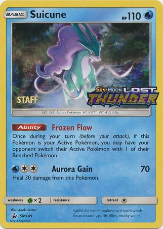 Suicune (SM149) (Staff Prerelease Promo) [Sun & Moon: Black Star Promos] | Clutch Gaming