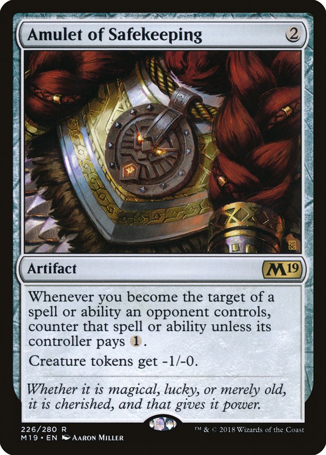 Amulet of Safekeeping [Core Set 2019] | Clutch Gaming