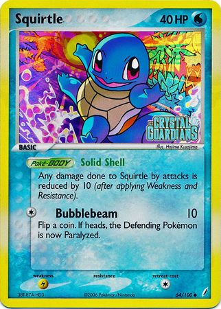 Squirtle (64/100) (Stamped) [EX: Crystal Guardians] | Clutch Gaming