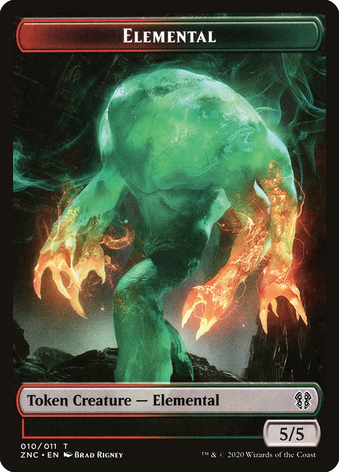 Elemental (008) // Elemental (010) Double-Sided Token [Zendikar Rising Commander Tokens] | Clutch Gaming