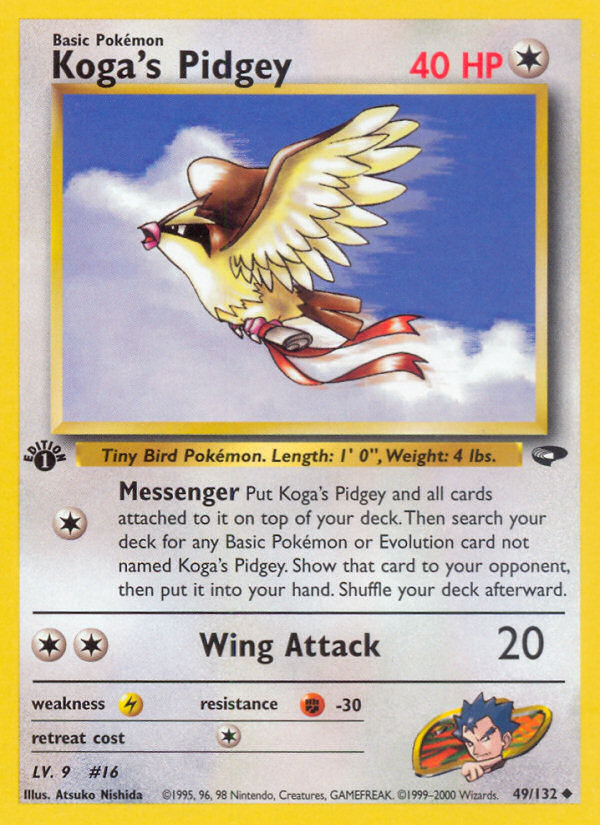 Koga's Pidgey (49/132) [Gym Challenge 1st Edition] | Clutch Gaming