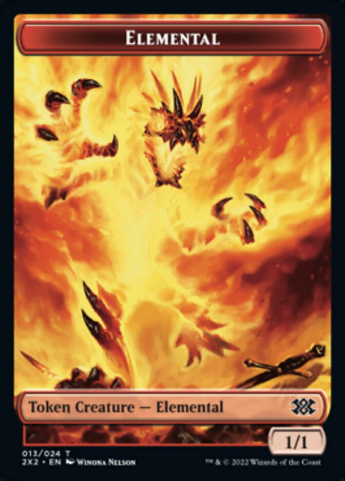 Elemental // Soldier Double-Sided Token [Double Masters 2022 Tokens] | Clutch Gaming