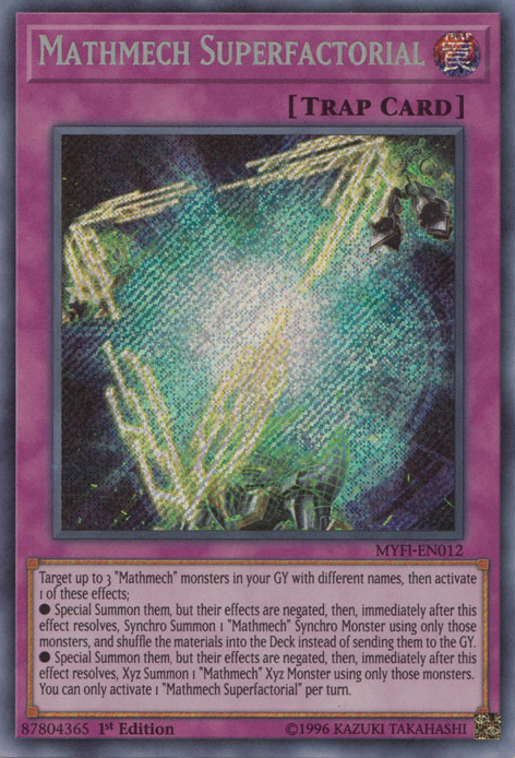 Mathmech Superfactorial [MYFI-EN012] Secret Rare | Clutch Gaming