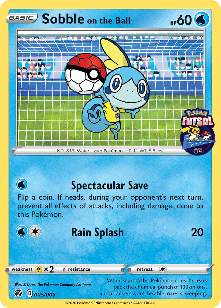 Sobble on the Ball (005/005) [Pokemon Futsal Collection] | Clutch Gaming