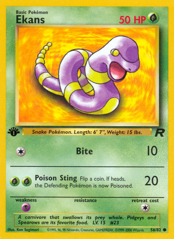 Ekans (56/82) [Team Rocket 1st Edition] | Clutch Gaming