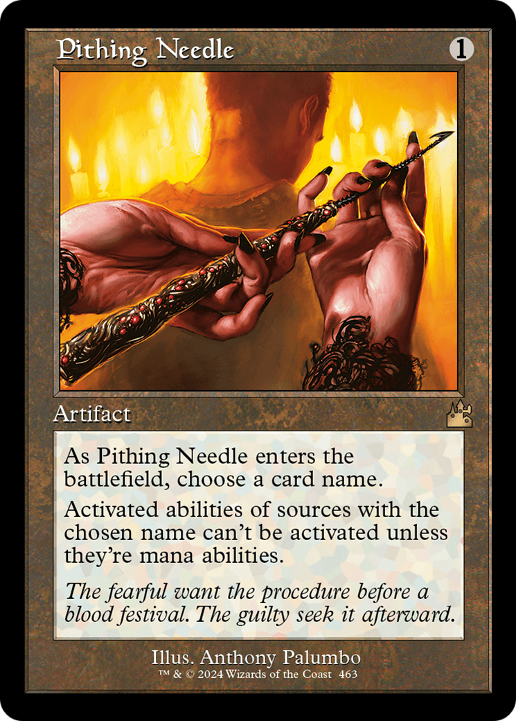 Pithing Needle (Retro Frame) [Ravnica Remastered] | Clutch Gaming