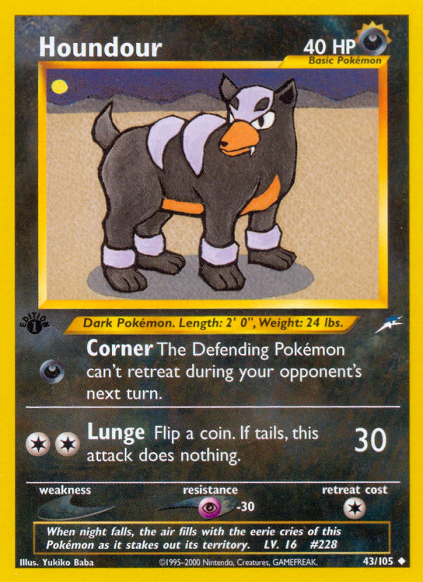 Houndour (43/105) [Neo Destiny 1st Edition] | Clutch Gaming