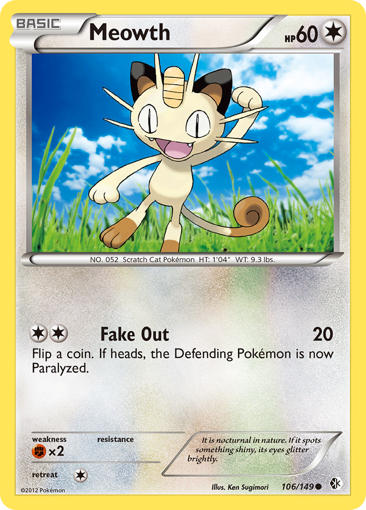 Meowth (106/149) [Black & White: Boundaries Crossed] | Clutch Gaming