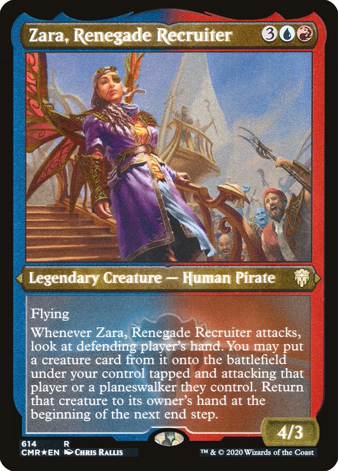 Zara, Renegade Recruiter (Etched) [Commander Legends] | Clutch Gaming