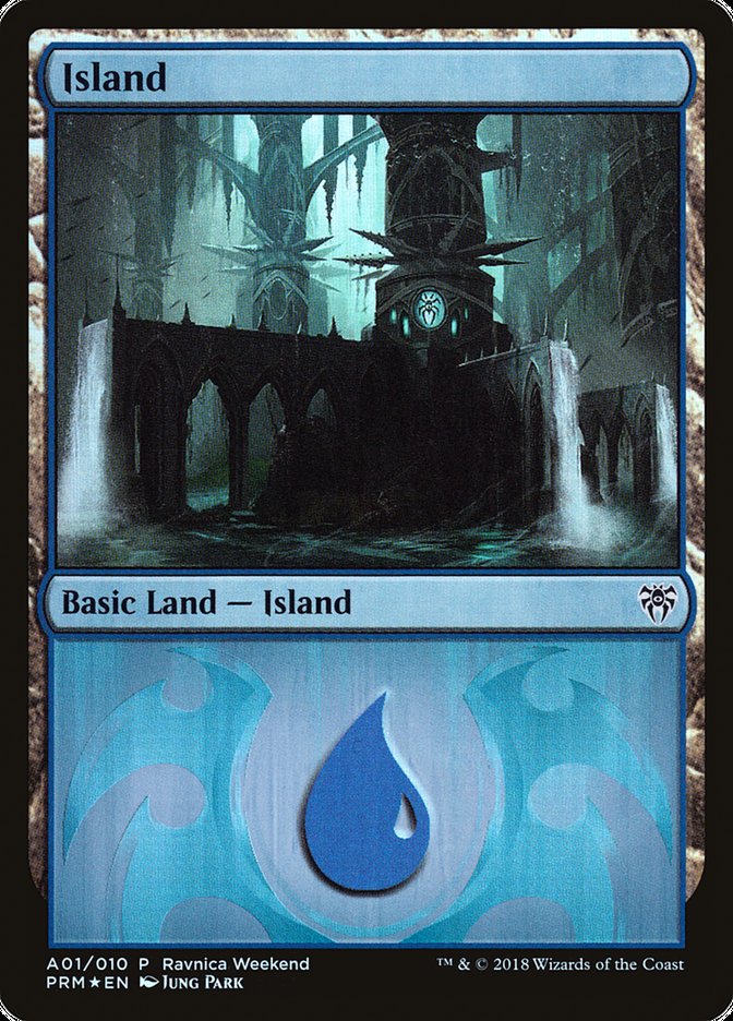 Island (A01) [Ravnica Allegiance Ravnica Weekend] | Clutch Gaming