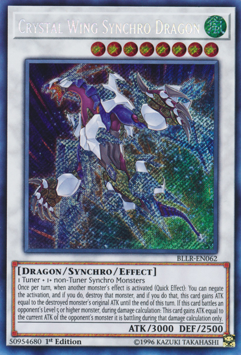 Crystal Wing Synchro Dragon [BLLR-EN062] Secret Rare | Clutch Gaming